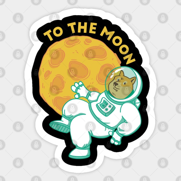 Dogecoin Astronaut Sticker by madeinchorley